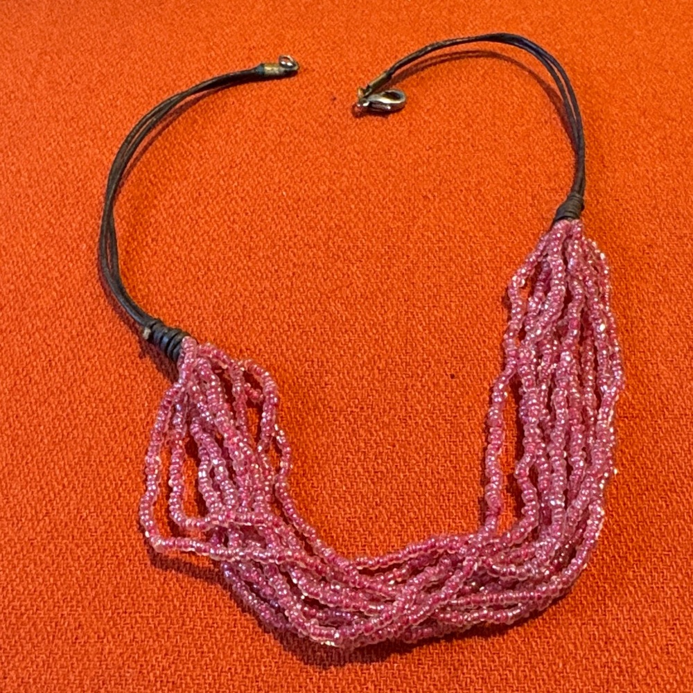 Elegant Pink Beaded Necklace
